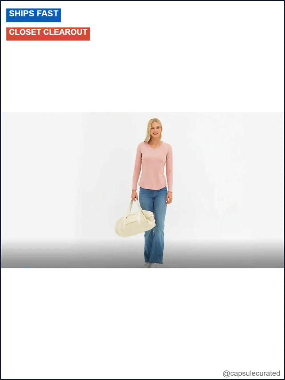 V Neck Fleece Lined Thermal Long Sleeve Base Layer Top for Women Cold Weather